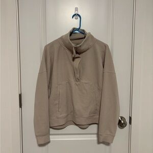 Danskin Mock Neck Pullover Oatmeal